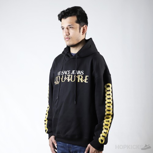 Versace Jeans Couture Logo-Print Cotton Hoodie (Dot Perfect)