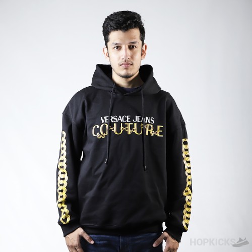 Versace Jeans Couture Logo-Print Cotton Hoodie (Dot Perfect)