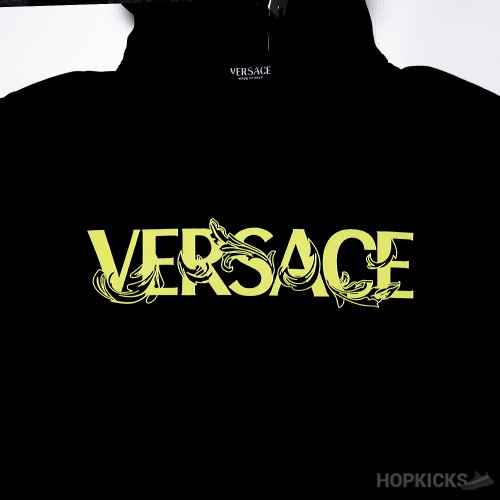 Versace Logo Print Cotton Hoodie (Dot Perfect)