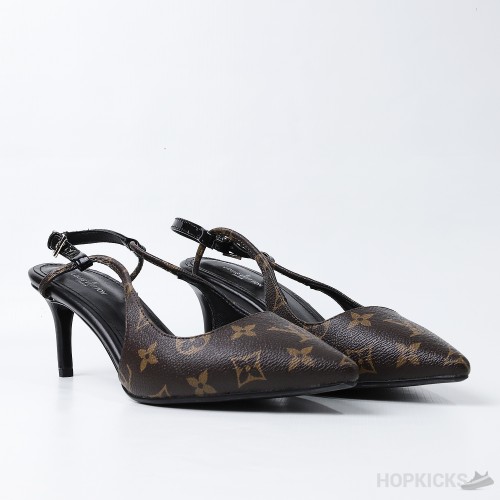 LV Decollete Monogram Brown PUMP (Dot Perfect)