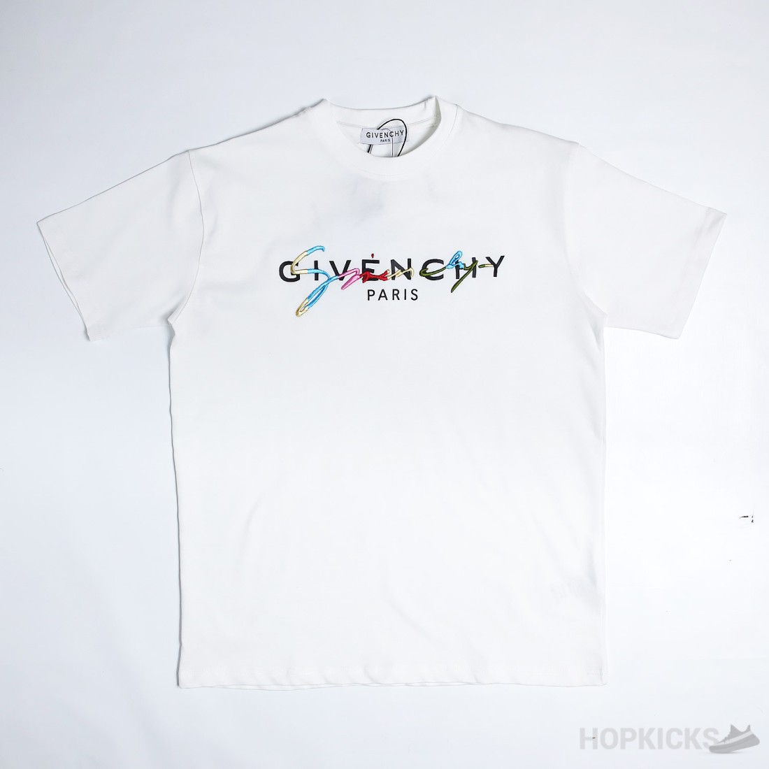 Givenchy Paris Embroidered Logo T - givenchy zip up shell jacket item -  Shirt White