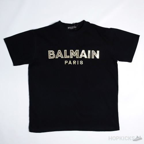 Balmain Jogger flocked-logo cotton T-shirt