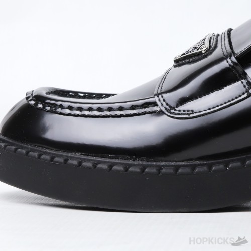 Prada 35mm Loafer Black Brushed Leather (Premium Plus Batch) (Slight Defect)