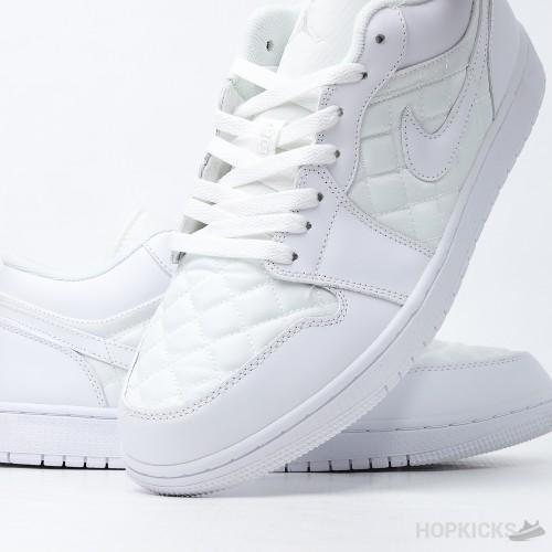 Air Jordan 1 Low Quilted White (Premium Plus Batch)