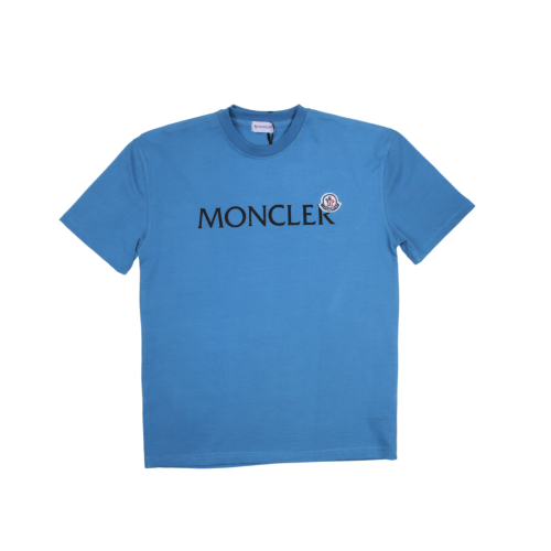 Moncler Patch Logo T-Shirt Blue