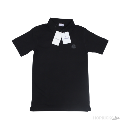 Moncler Logo-Patch Cotton Polo T-Shirt