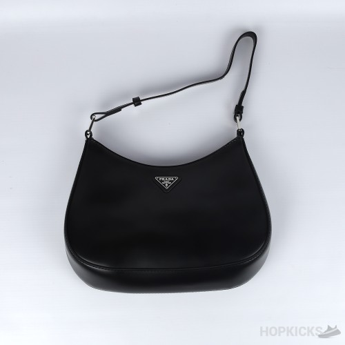 Prada Cleo brushed leather shoulder bag (Black)