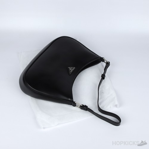 Prada Cleo brushed leather shoulder bag (Black)