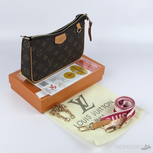 LV Women's Classic Retro Floral Pouch On Strap