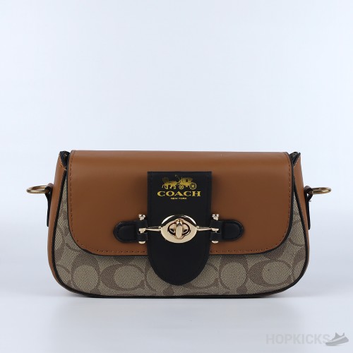 COACH Brie Shoulder Bag (Brown)