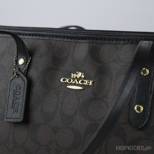 Coach Dark Brown Tote Bag