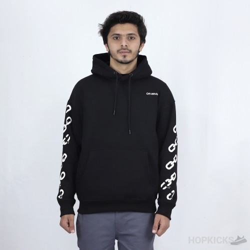 Off-White Chain Link Arrows Motif Drop Shoulder Hoodie