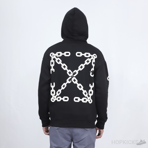 Off-White Chain Link Arrows Motif Drop Shoulder Hoodie