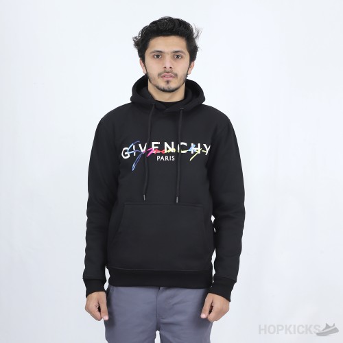 Givenchy Rainbow Signature Black Hoodie