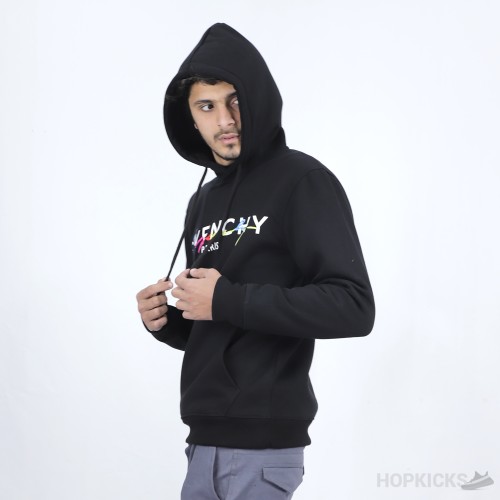 Givenchy Rainbow Signature Black Hoodie