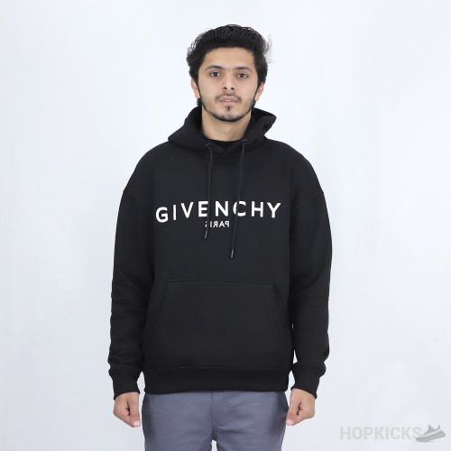 Givenchy Reverse Logo Hoodie Black