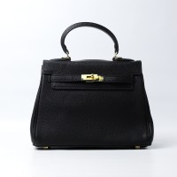 Hermès Kelly Sellier 20 Black Epsom Gold Hardware (Dot Perfect)