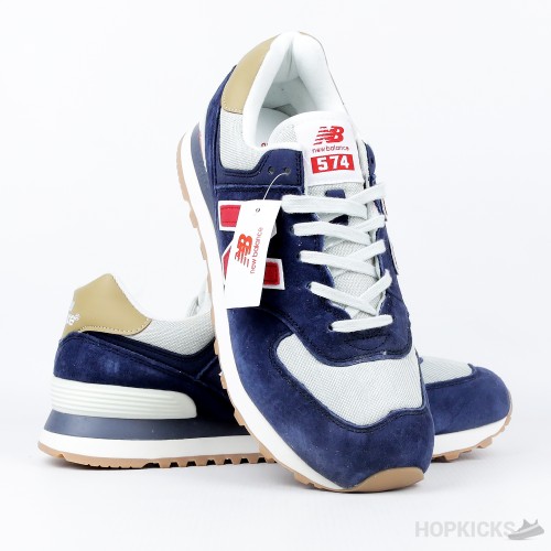 New Balance 574 Dark Blue Red (Premium Batch)