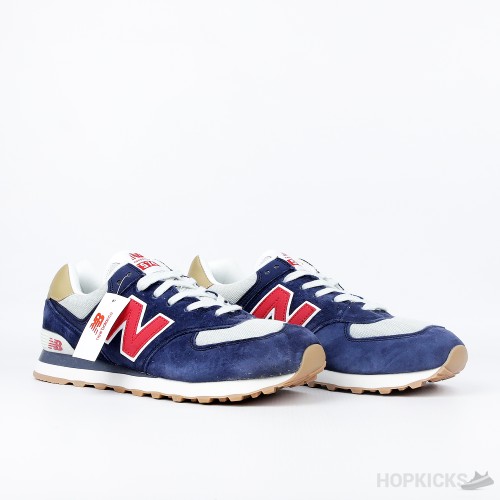 New Balance 574 Dark Blue Red (Premium Batch)