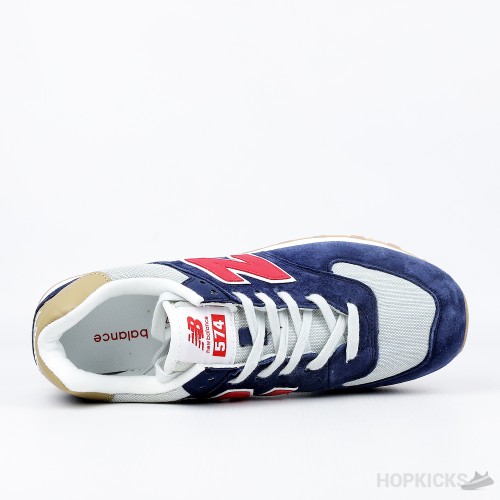 New Balance 574 Dark Blue Red (Premium Batch)