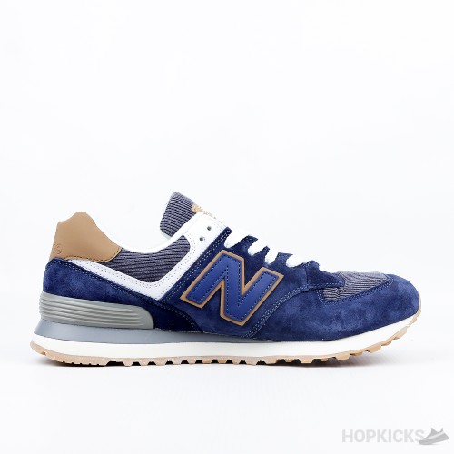 New Balance 574 Dark Blue Orange (Premium Batch)