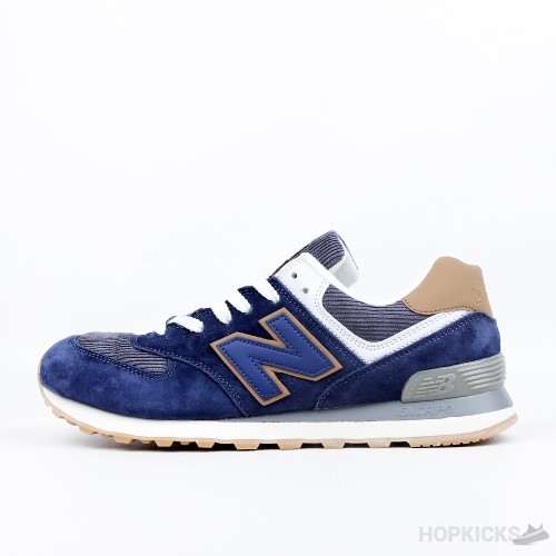 New Balance 574 Dark Blue Orange (Premium Batch)