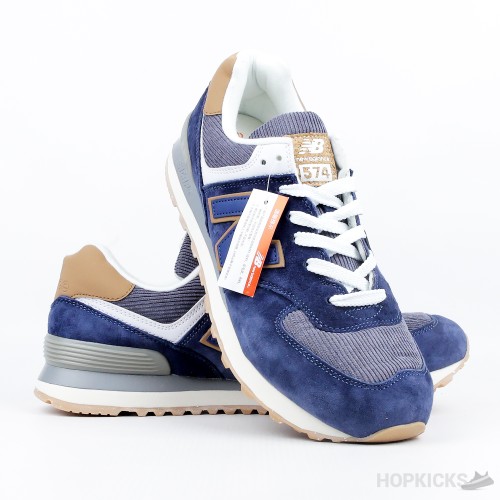 New Balance 574 Dark Blue Orange (Premium Batch)