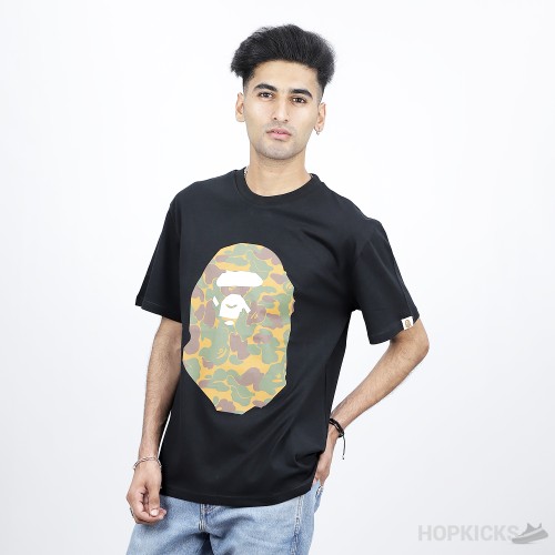 Bape Front Back Camo Print Black T-Shirt