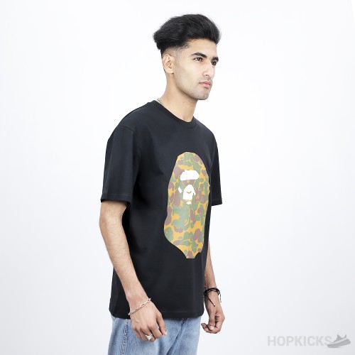 Bape Front Back Camo Print Black T-Shirt