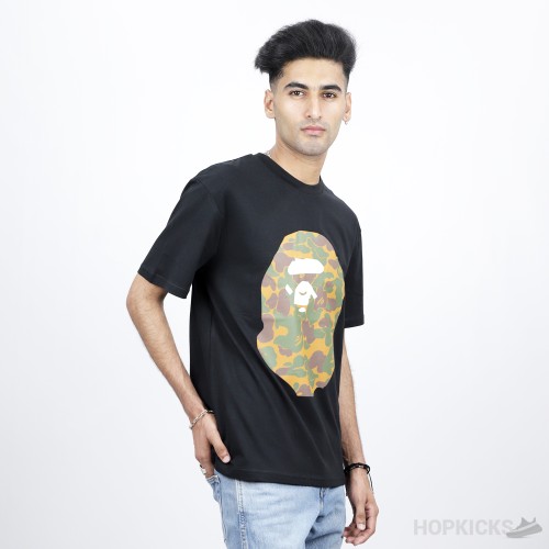 Bape Front Back Camo Print Black T-Shirt