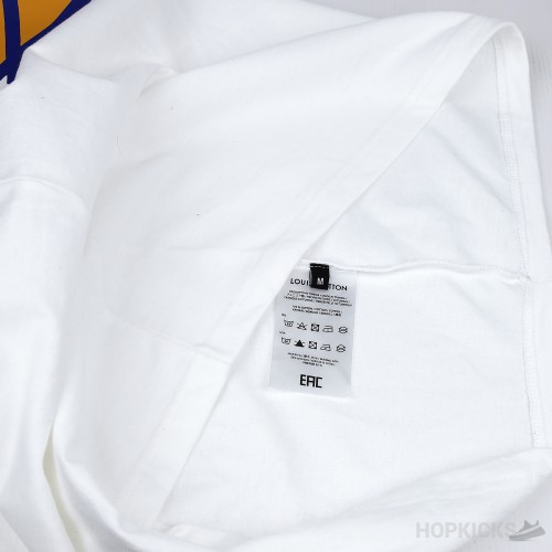 LV Yellow Heart Logo White T-Shirt