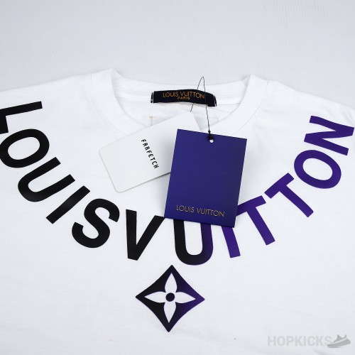 LV Necklace White T-Shirt