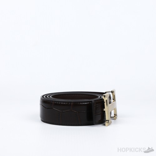 Hermes Silver H 9 Belt
