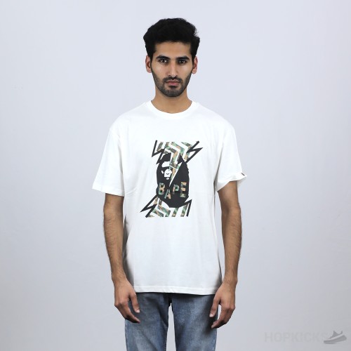 Bape Fighting Camo Ape White T-Shirt