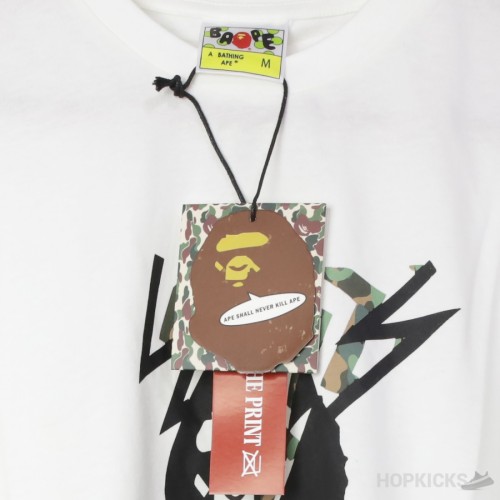 Bape Fighting Camo Ape White T-Shirt