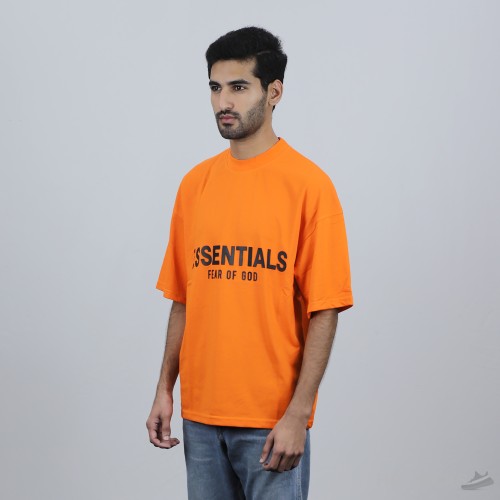 Essentials Fear Of God Orange T-Shirt