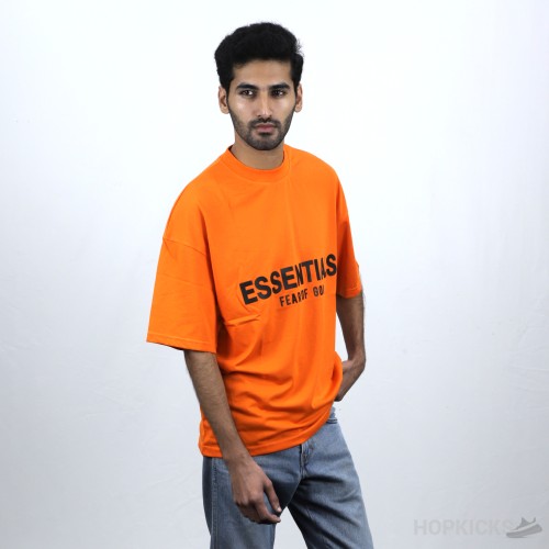 Essentials Fear Of God Orange T-Shirt