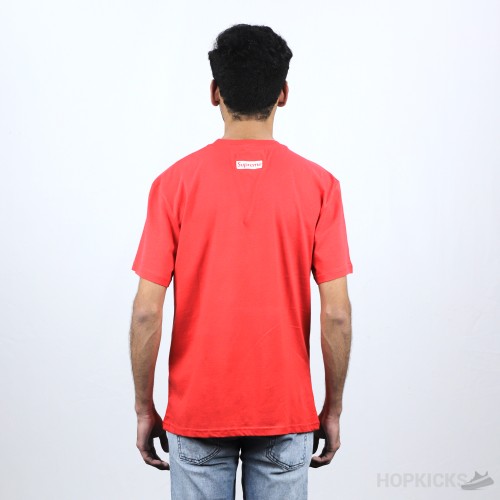 Supreme X Marshmallow Red T-Shirt