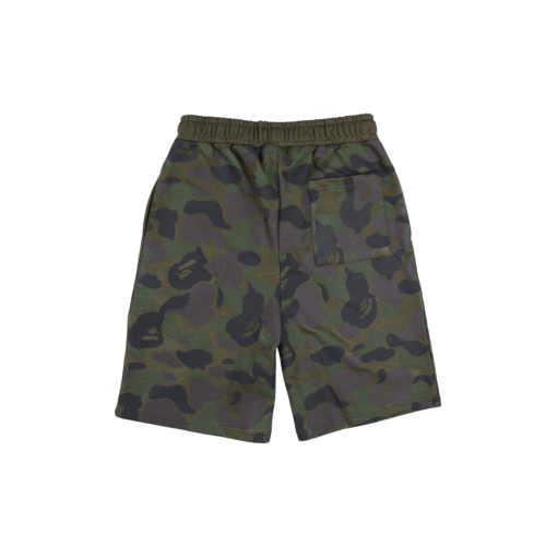 Bape Green Camo Shark Sweat Shorts