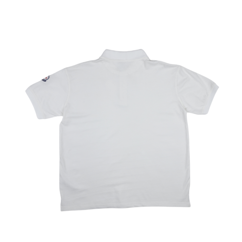 Moncler Logo White Motif Polo Shirt