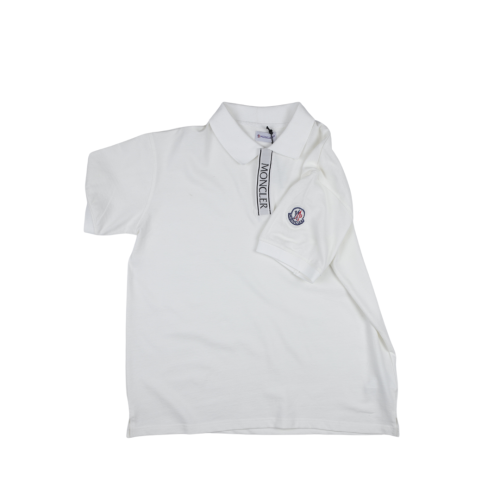 Moncler Logo White Motif Polo Shirt