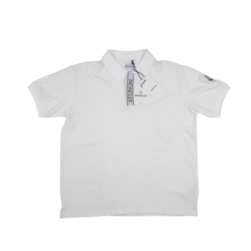 Moncler Logo White Motif Polo Shirt