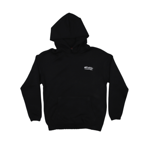 Off-White Oversize Back Print Hoodie Black