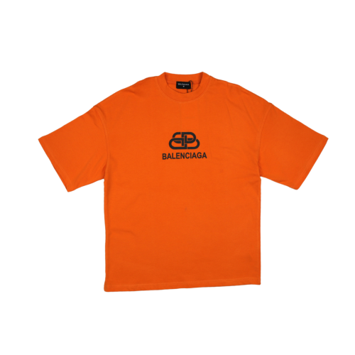 Balenciaga Logo Printed Orange T-Shirt