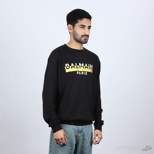 Balmain Fleece Black Sweatshirt