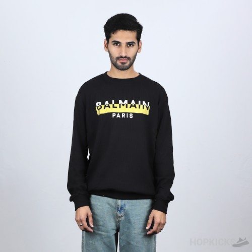 Balmain Fleece Black Sweatshirt