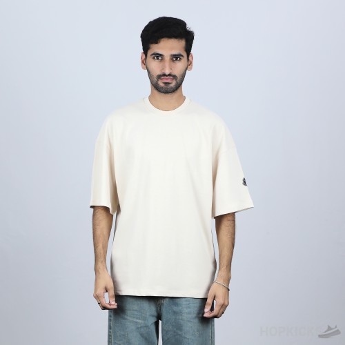 Moncler Beige Black Logo T-Shirt