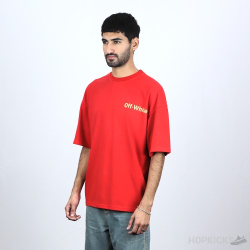 Off-White X Jordan Red T-Shirt