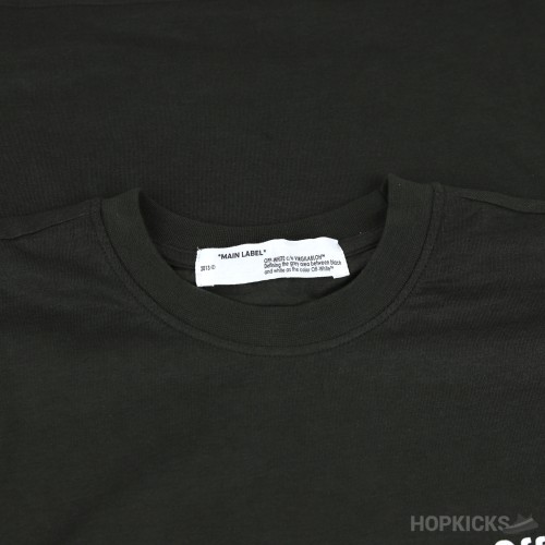 Off-White Olive Cotton Crew Neck T-Shirt