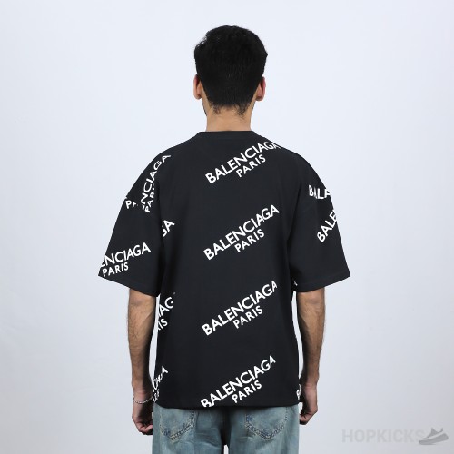 Balenciaga Paris Oversized Black T-Shirt